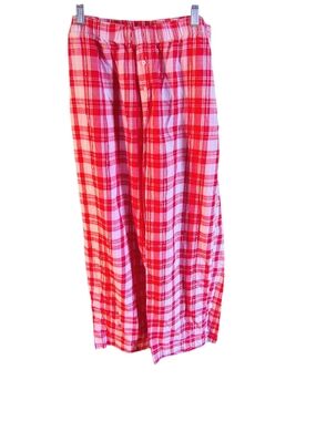 PINK Victoria's Secret Woman's Red & White Plaid Pajama Pants